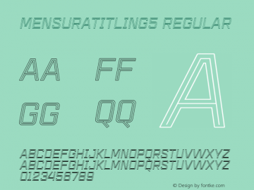 MensuraTitling5 Regular Version 001.001 ;com.myfonts.easy.graviton.mensura-titling.5-italic.wfkit2.version.438N图片样张