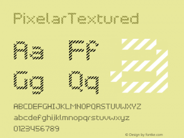 PixelarTextured ☞ Version 001.000;com.myfonts.graviton.pixelar.textured.wfkit2.3UuQ Font Sample