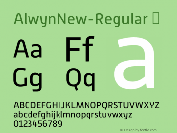 AlwynNew-Regular ☞ Version 5.000;com.myfonts.moretype.alwyn-new.regular.wfkit2.3ugj图片样张
