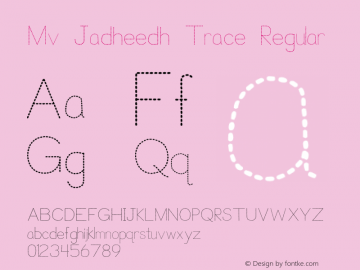 Mv Jadheedh Trace Regular Version 1.0 Official release Font Sample