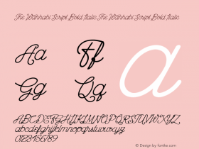 The Wahhabi Script Bold Italic The Wahhabi Script Bold Italic 1.000 Font Sample