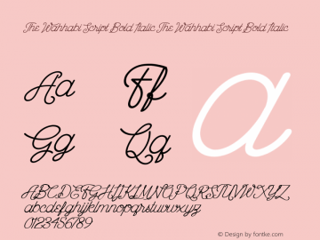 The Wahhabi Script Bold Italic The Wahhabi Script Bold Italic 1.000图片样张