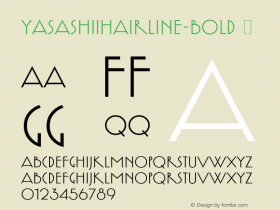 YasashiiHairline-Bold ☞ Version 1.200;com.myfonts.easy.flat-it.yasashii.hairline-bold.wfkit2.version.3Nx8图片样张