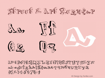 Street 2 Art Regular Version 1.00 December 14, 2014, initial release Font Sample