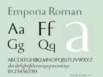 Emporia Roman Version 1.001图片样张