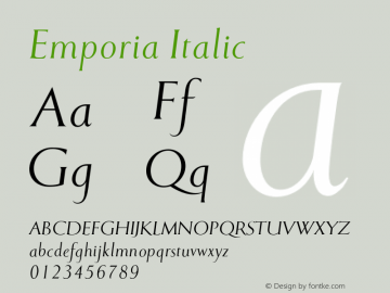 Emporia Italic Version 1.002图片样张