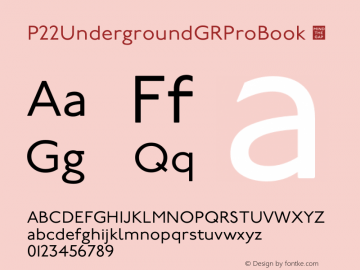 P22UndergroundGRProBook ☞ Version 3.000;com.myfonts.easy.p22.underground-basic.gr-pro-book.wfkit2.version.46uD图片样张