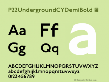 P22UndergroundCYDemiBold ☞ Version 3.000;com.myfonts.easy.p22.underground-basic.cy-demi.wfkit2.version.46tX图片样张