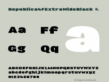 Republica4FExtraWideBlack ☞ 2.1;com.myfonts.easy.4thfebruary.republica-4f.extra-wide-black.wfkit2.version.3uCT Font Sample