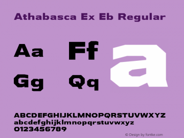 Athabasca Ex Eb Regular Version 1.000图片样张