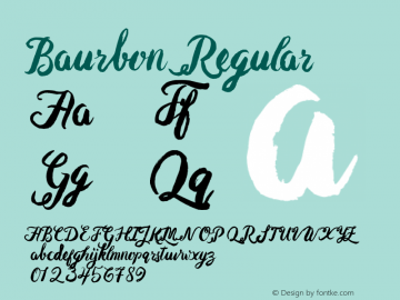 Baurbon Regular Version 1.000;PS 001.001;hotconv 1.0.56图片样张