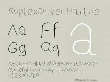 SuplexDriver Hairline Version BOOM Font Sample