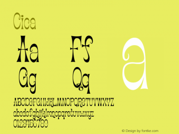 Cica ☞ Version 1.000;com.myfonts.easy.alive-fonts.cica.regular.wfkit2.version.41dC图片样张