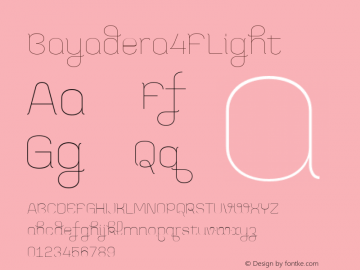 Bayadera4FLight ☞ 1.2;com.myfonts.4thfebruary.bayadera-4f.light.wfkit2.3zwy Font Sample