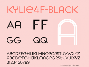 Kylie4F-Black ☞ 1.0;com.myfonts.4thfebruary.kylie-4f.black.wfkit2.3Ewi图片样张