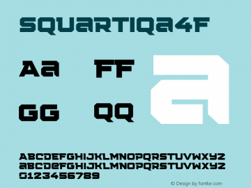 Squartiqa4F ☞ 1.0;com.myfonts.easy.4thfebruary.squartiqa-4f.regular.wfkit2.version.3CmM Font Sample