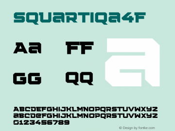 Squartiqa4F ☞ 1.0;com.myfonts.easy.4thfebruary.squartiqa-4f.regular.wfkit2.version.3CmM Font Sample