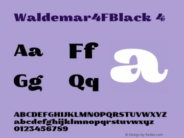 Waldemar4FBlack ☞ 1.3;com.myfonts.4thfebruary.waldemar-4f.black.wfkit2.3X3i Font Sample