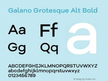 Galano Grotesque Alt Bold Version 1.000;PS 001.000;hotconv 1.0.70;makeotf.lib2.5.58329;com.myfonts.easy.rene-bieder.galano-grotesque.alt-medium.wfkit2.version.4kKf Font Sample