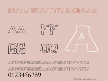 Ripai Graffiti Regular Version 1.00 December 25, 2014, initial release Font Sample