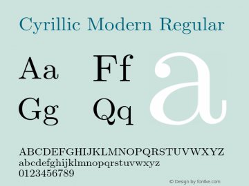 Cyrillic Modern Regular Version 4.002图片样张