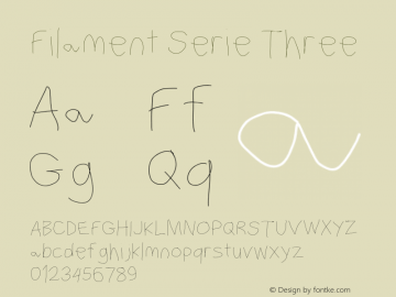 Filament Serie Three Version 1.111 Font Sample