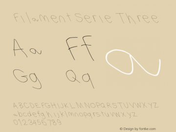 Filament Serie Three Version 1.111 Font Sample