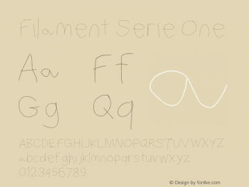 Filament Serie One Version 1.111 Font Sample