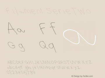 Filament Serie Two Version 1.111 Font Sample