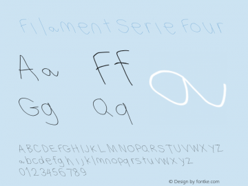 Filament Serie Four Version 1.111 Font Sample