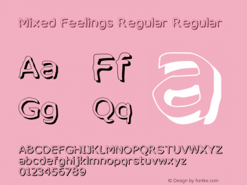 Mixed Feelings Regular Regular Version 1.00 Font Sample
