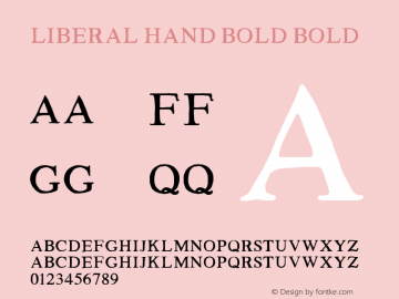 Liberal Hand Bold Bold 001.001图片样张