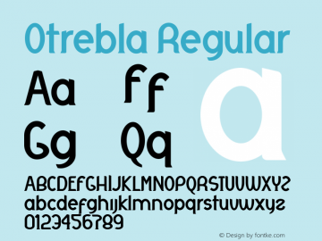 Otrebla Regular Version 1.000 Font Sample