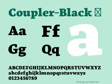Coupler-Black ☞ Version 1.000;PS 001.000;hotconv 1.0.70;makeotf.lib2.5.58329;com.myfonts.easy.cv-type.coupler.black.wfkit2.version.4keV图片样张