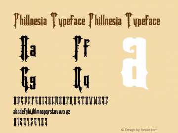 Phillnesia Typeface Phillnesia Typeface Alterdeco Typefoundry Font Sample