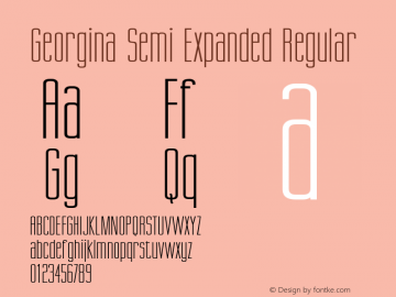 Georgina Semi Expanded Regular Version 1.000 Font Sample
