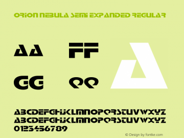 Orion Nebula Semi Expanded Regular Version 1.000 Font Sample