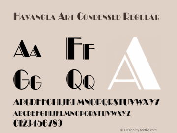 Havanola Art Condensed Regular Version 1.000图片样张