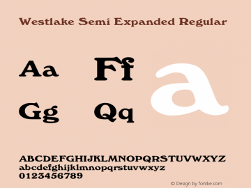 Westlake Semi Expanded Regular Version 1.000图片样张