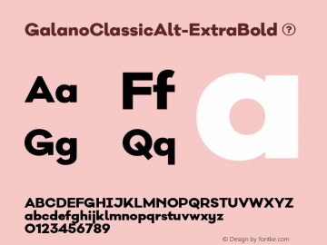 GalanoClassicAlt-ExtraBold ☞ Version 1.000;PS 001.000;hotconv 1.0.70;makeotf.lib2.5.58329;com.myfonts.easy.rene-bieder.galano-classic.alt-extra-bold.wfkit2.version.4kHD图片样张