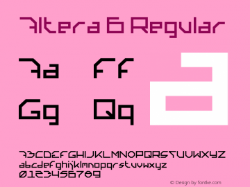 Altera 6 Regular Version 6.0.0.140 Font Sample