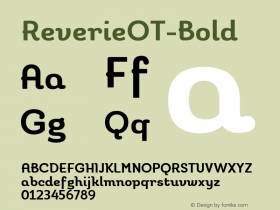 ReverieOT-Bold ☞ Version 1.001;PS 001.001;hotconv 1.0.56;makeotf.lib2.0.21325;com.myfonts.cv-type.reverie-ot.bold.wfkit2.3RHn Font Sample