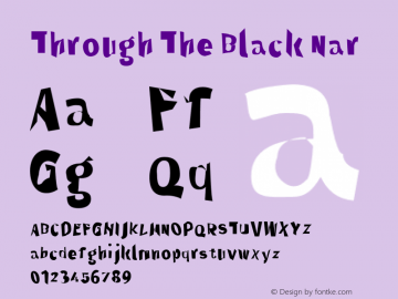 Through The Black Nar Version 0.90 Font Sample