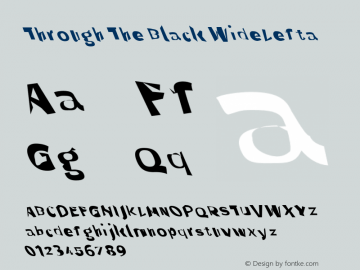 Through The Black WideLefta Version 0.90 Font Sample