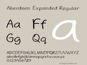 Aberdeen Expanded Regular Version 1.00 October 26, 2014, initial release Font Sample