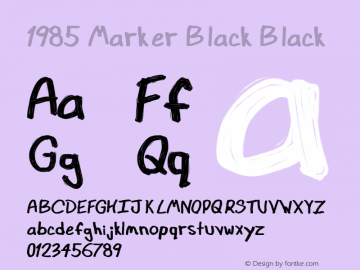 1985 Marker Black Black Version 1.00 2014图片样张