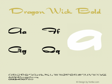 DragonWick Bold Altsys Metamorphosis:4/4/92 Font Sample