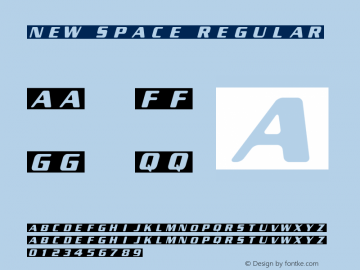 New Space Regular Version 1.00 December 6, 2014, initial release图片样张