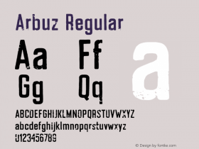 Arbuz Regular 1.000;com.myfonts.easy.justyna-sokolowska.arbuz.regular.wfkit2.version.4kLn Font Sample