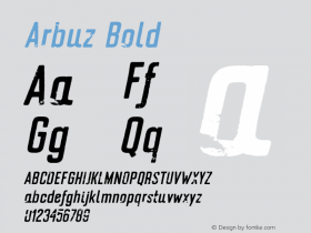 Arbuz Bold 1.000;com.myfonts.easy.justyna-sokolowska.arbuz.italic.wfkit2.version.4kLo Font Sample